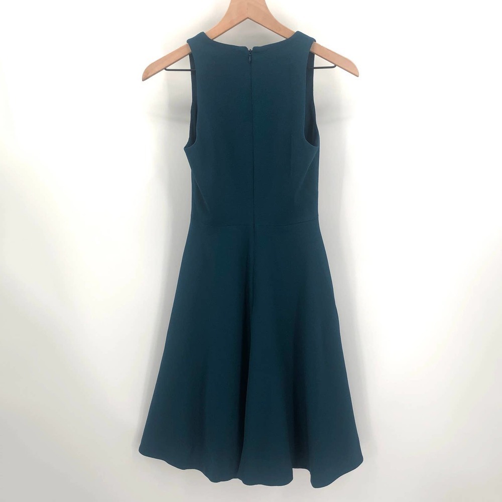 DRESS THE POPULATION Catalina Peacock Blue Fit & Flare Cocktail Dress XS NEW - Picture 10 of 11